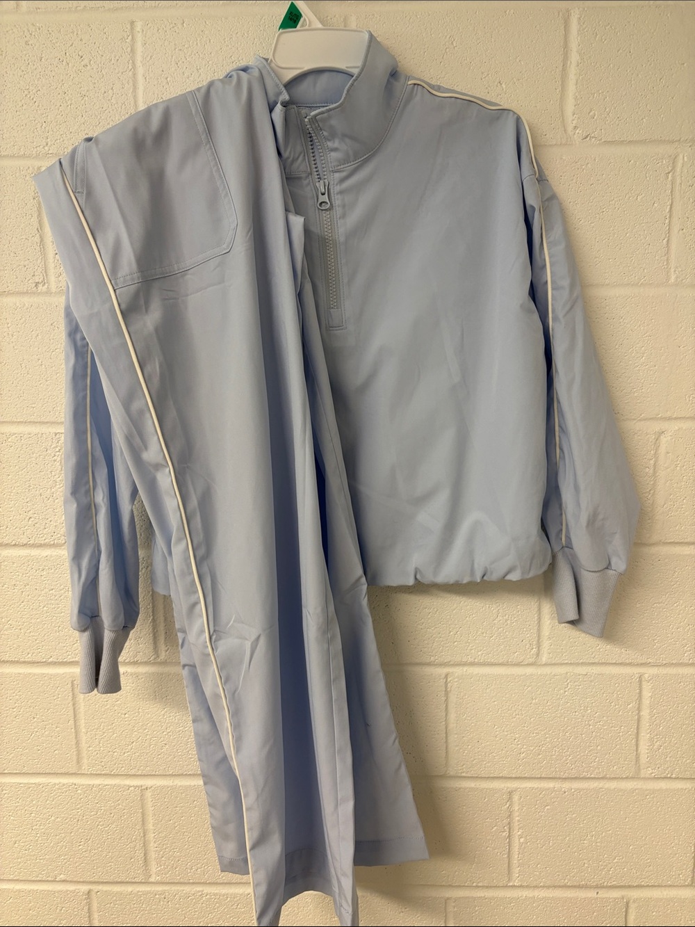 Carter's Light Blue Kids Windbreaker Set with White Piping